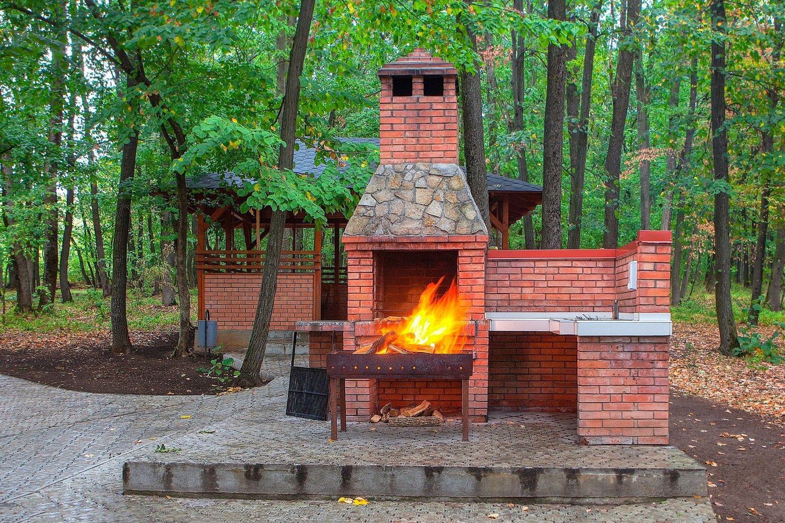 austin stone fireplace